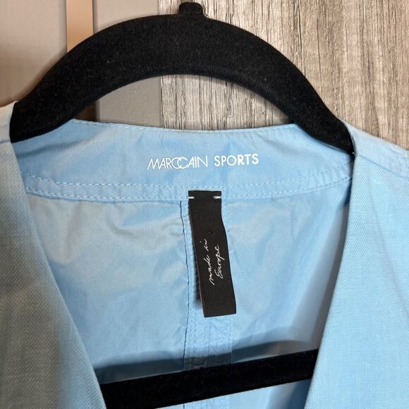Marc Cain Sports Womens Vest Zipp Closure Linen Cotton Blue Color Size 1 - Picture 3 of 8
